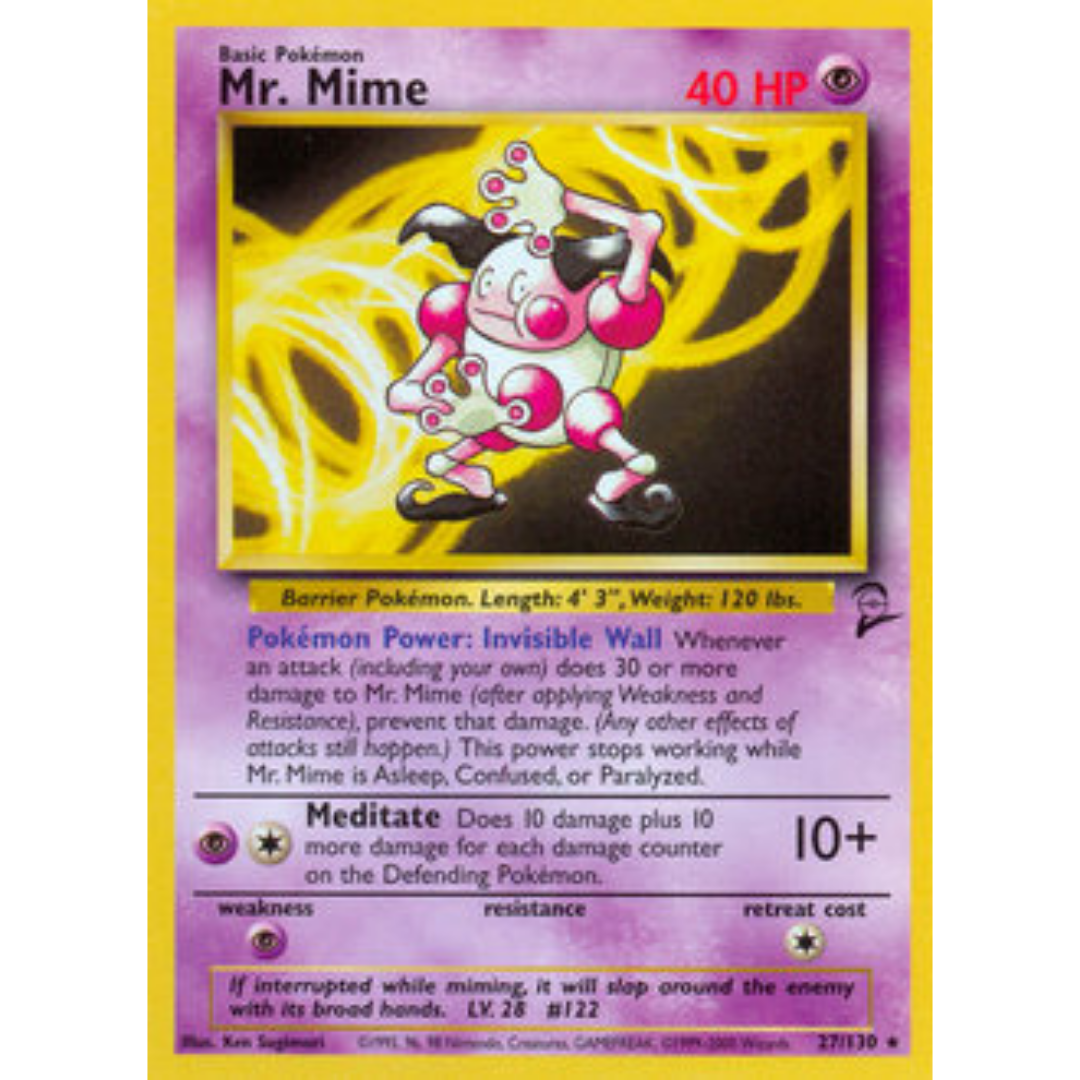 Mr. Mime 027  Base Set 2 - Rare