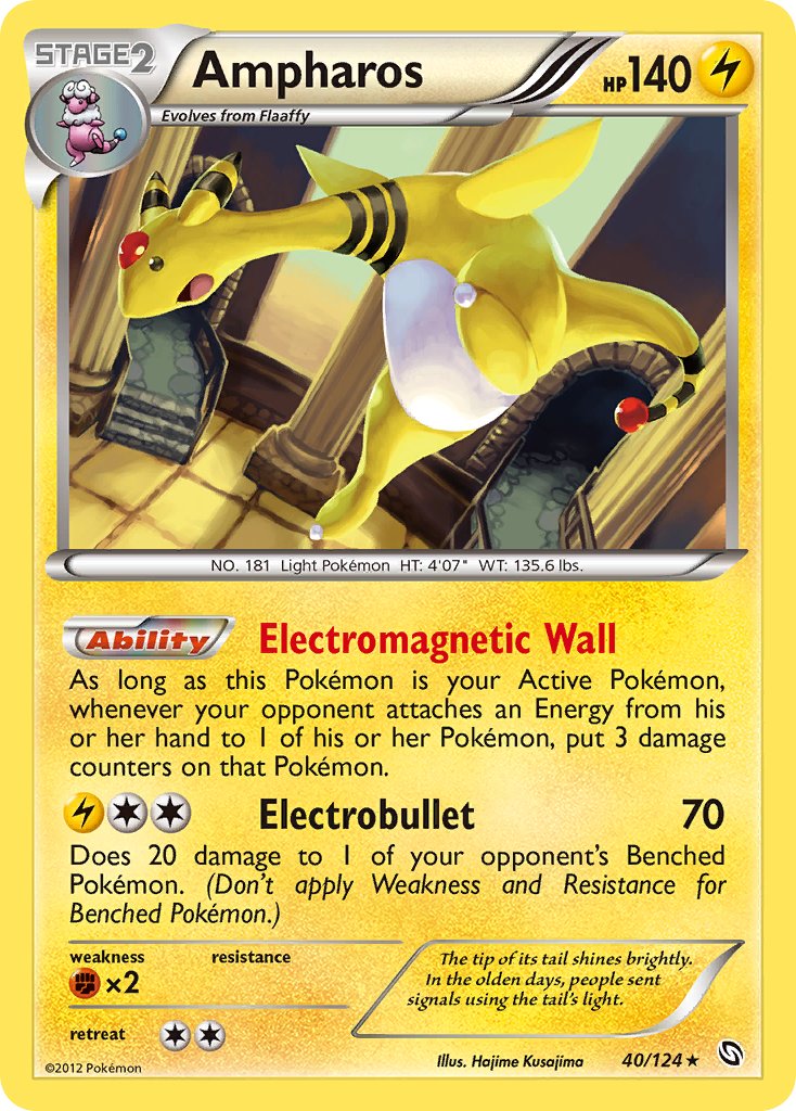 Ampharos - 40/124 (Cosmos Holo)/124  - Holofoil Blister Exclusives - Promo