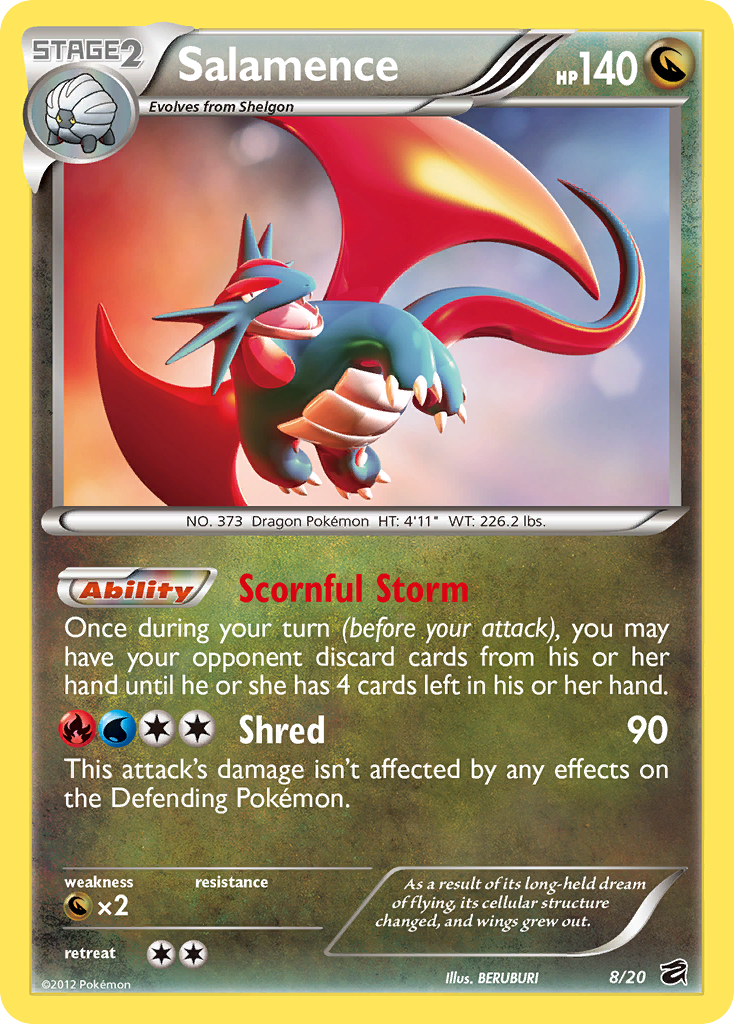 Salamence 008  - Holofoil Dragon Vault - Holo Rare