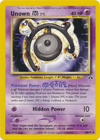 Unown [M] 049  - Unlimited Neo Discovery - Uncommon