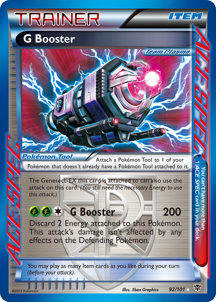 G Booster (Team Plasma)  - Holofoil Plasma Blast - Rare Ace