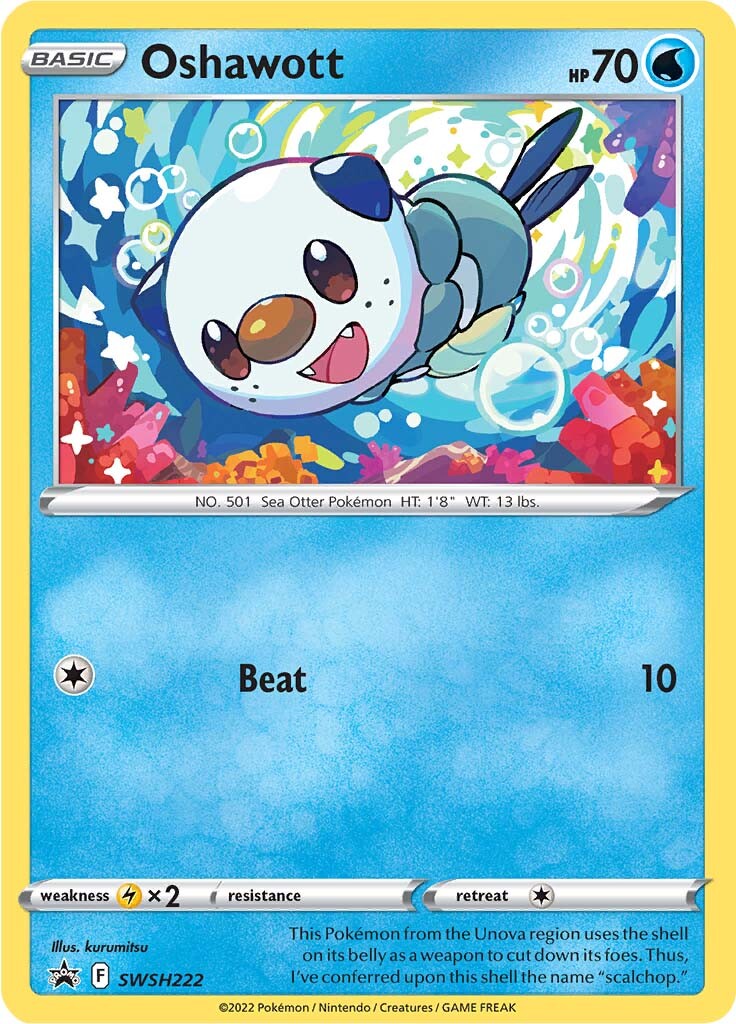 Oshawott SWSH222  - Holofoil SWSH Sword & Shield Promo Cards - Promo