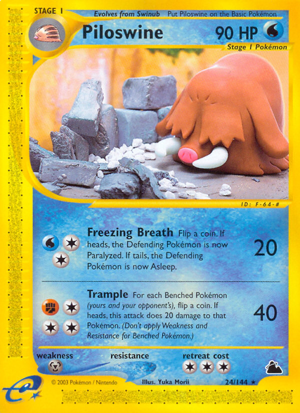 Piloswine (24)  Skyridge - Rare