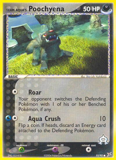 Team Aqua's Poochyena - 55/95/95  Team Magma vs Team Aqua - Common