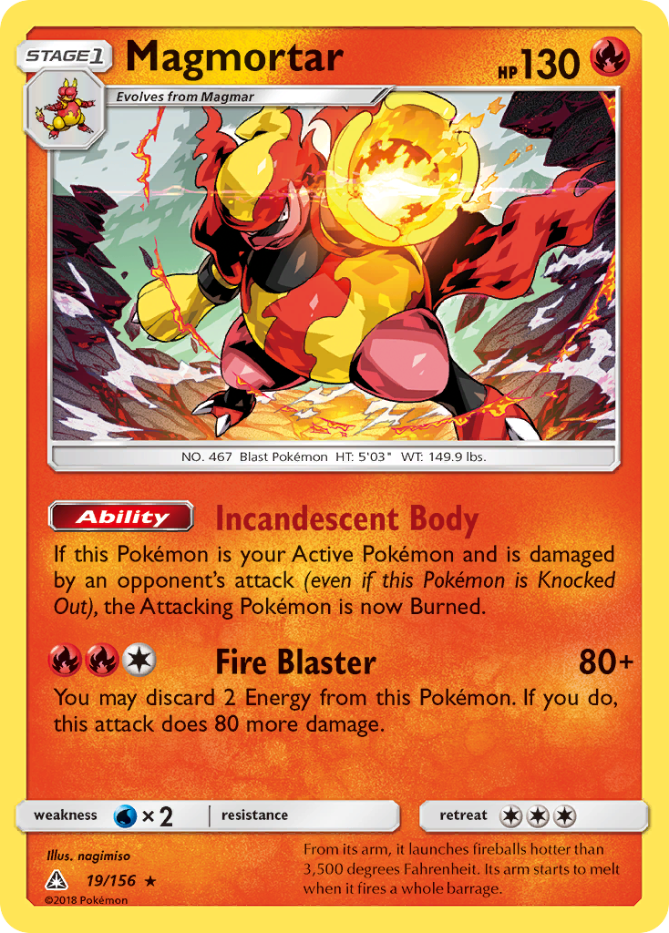 Magmortar  - Holofoil SM  Ultra Prism - Holo Rare