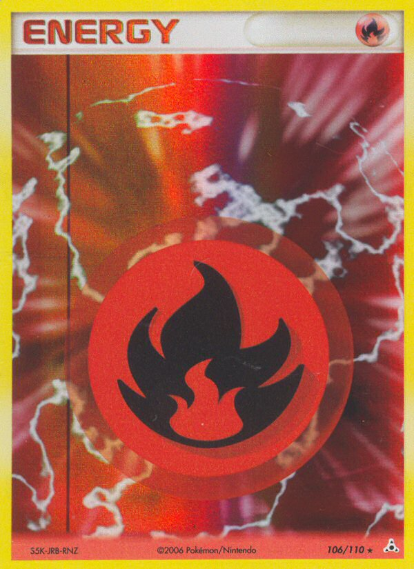 Fire Energy 106  - Holofoil Holon Phantoms - Holo Rare