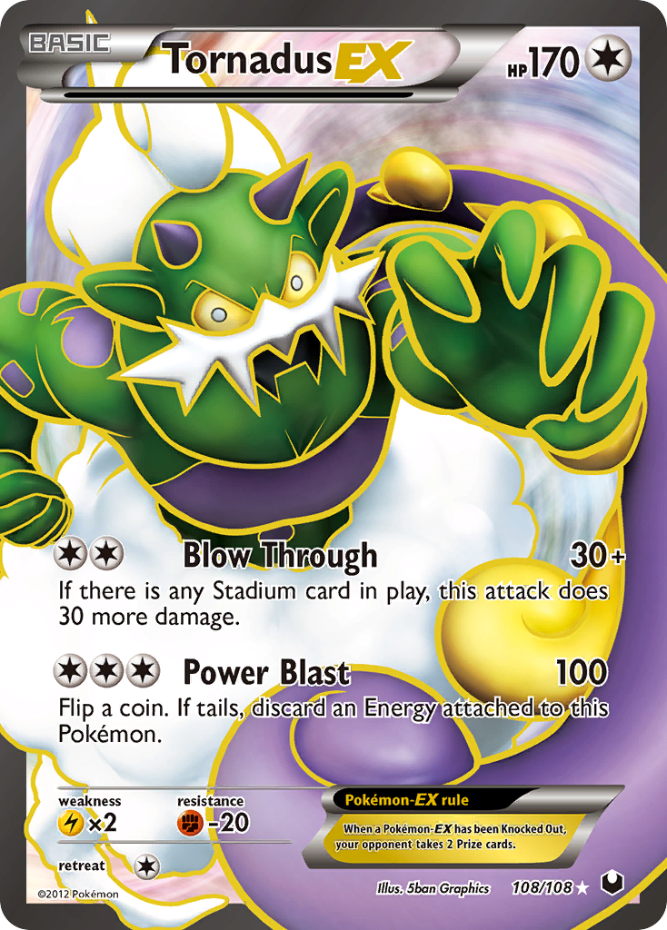 Tornadus EX (108 Full Art)  - Holofoil Dark Explorers - Ultra Rare