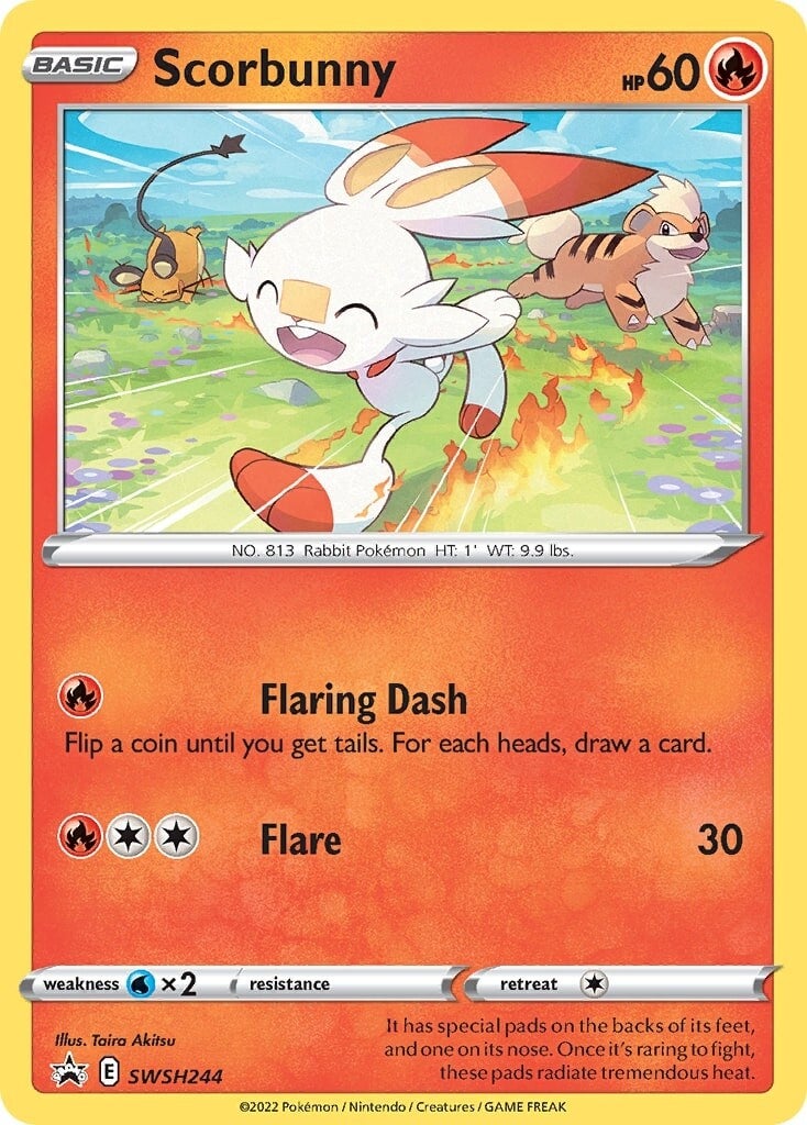 Scorbunny SWSH244  - Holofoil SWSH Sword & Shield Promo Cards - Promo