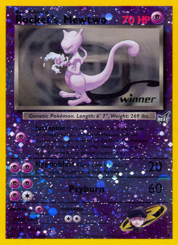 Rocket's Mewtwo - 8 [Winner]  - Reverse Holofoil Best of Promos - Promo