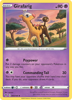 Girafarig 065  SWSH04 Vivid Voltage - Uncommon