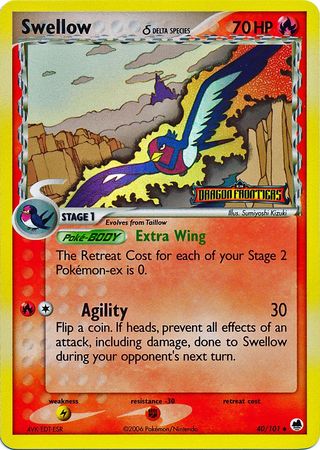 Swellow (Delta Species)  - Reverse Holofoil Dragon Frontiers - Uncommon