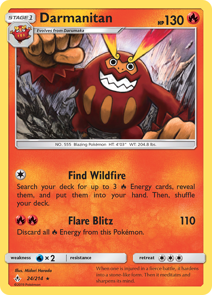 Darmanitan 024  SM  Unbroken Bonds - Rare