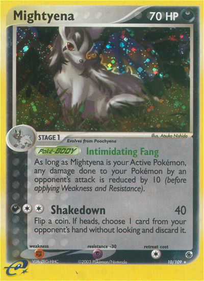 Mightyena - 10/109/109  - Holofoil Ruby and Sapphire - Holo Rare