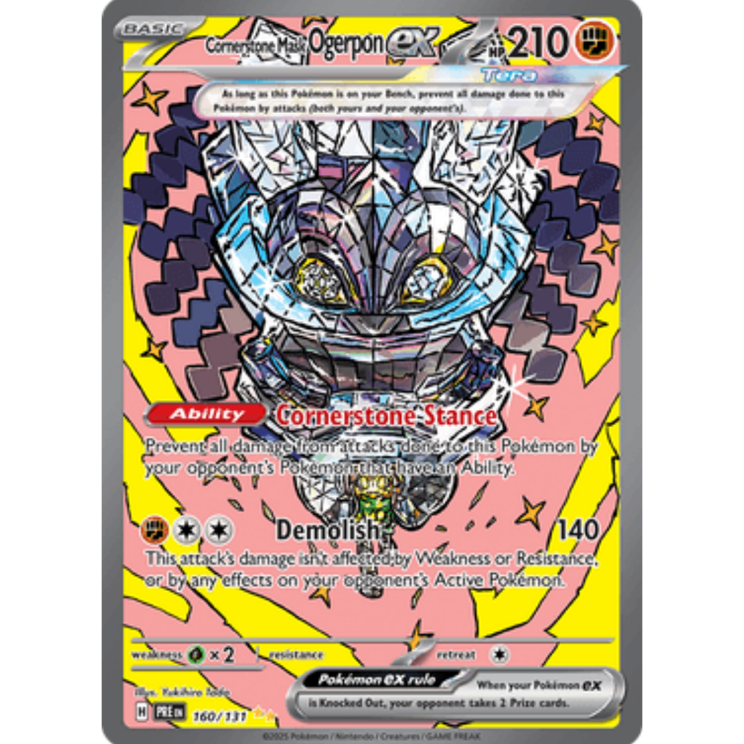 Cornerstone Mask Ogerpon ex 160/131  - Holofoil SV Prismatic Evolutions - Special Illustration Rare