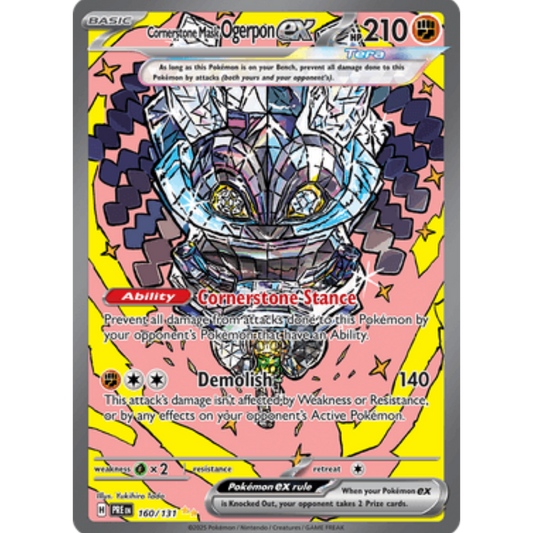 Cornerstone Mask Ogerpon ex 160/131  - Holofoil SV Prismatic Evolutions - Special Illustration Rare