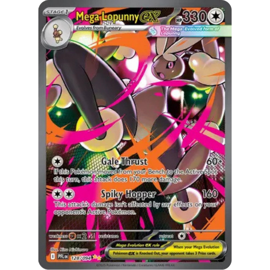 Mega Lopunny ex 128/094  - Holofoil ME02 Phantasmal Flames - Special Illustration Rare