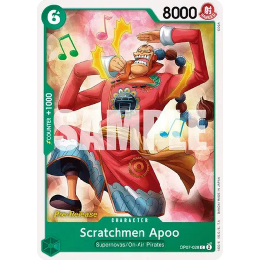 Scratchmen Apoo (OP07-028) - 500 Years in the Future Pre-Release Cards
