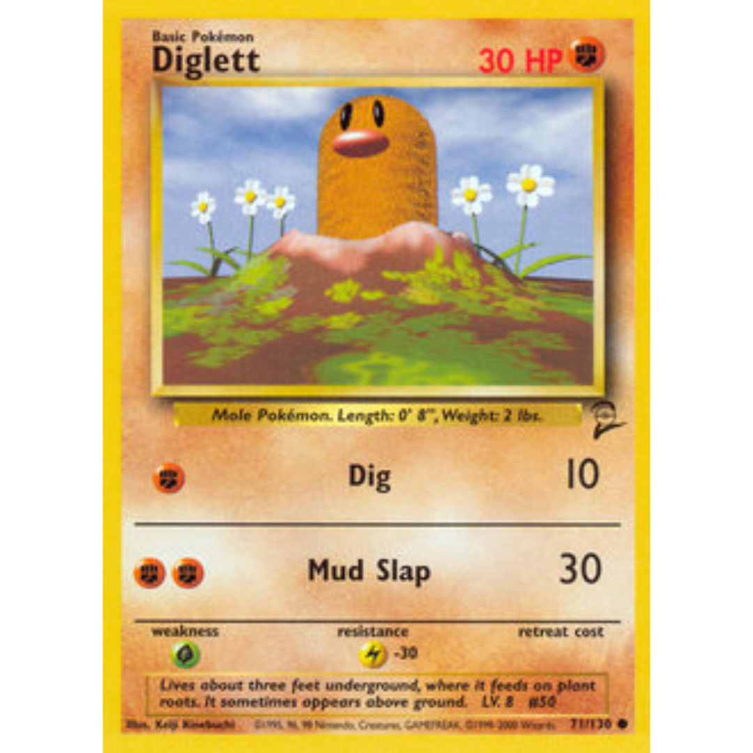 Diglett 071  Base Set 2 - Common