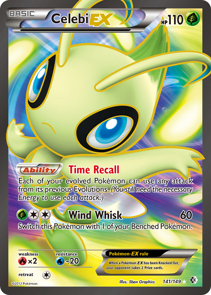 Celebi EX (141 Full Art)  - Holofoil Boundaries Crossed - Ultra Rare
