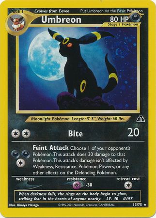 Umbreon (13)/75  Neo Discovery - Holo Rare