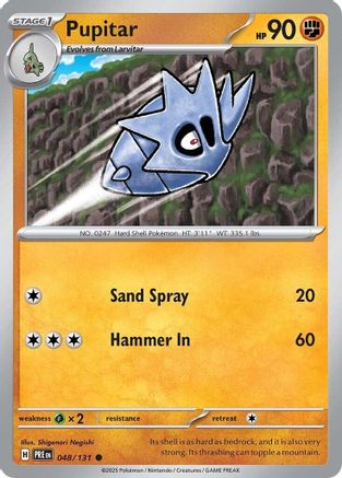 Pupitar 048  - Reverse Holofoil SV Prismatic Evolutions - Common