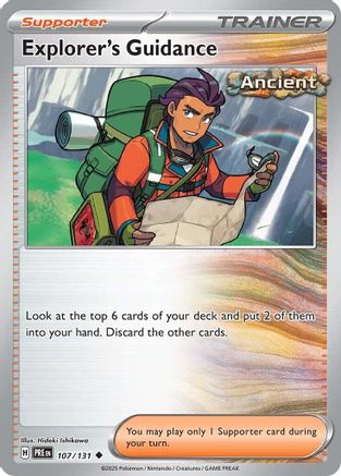 Explorer's Guidance 107  - Reverse Holofoil SV Prismatic Evolutions - Uncommon