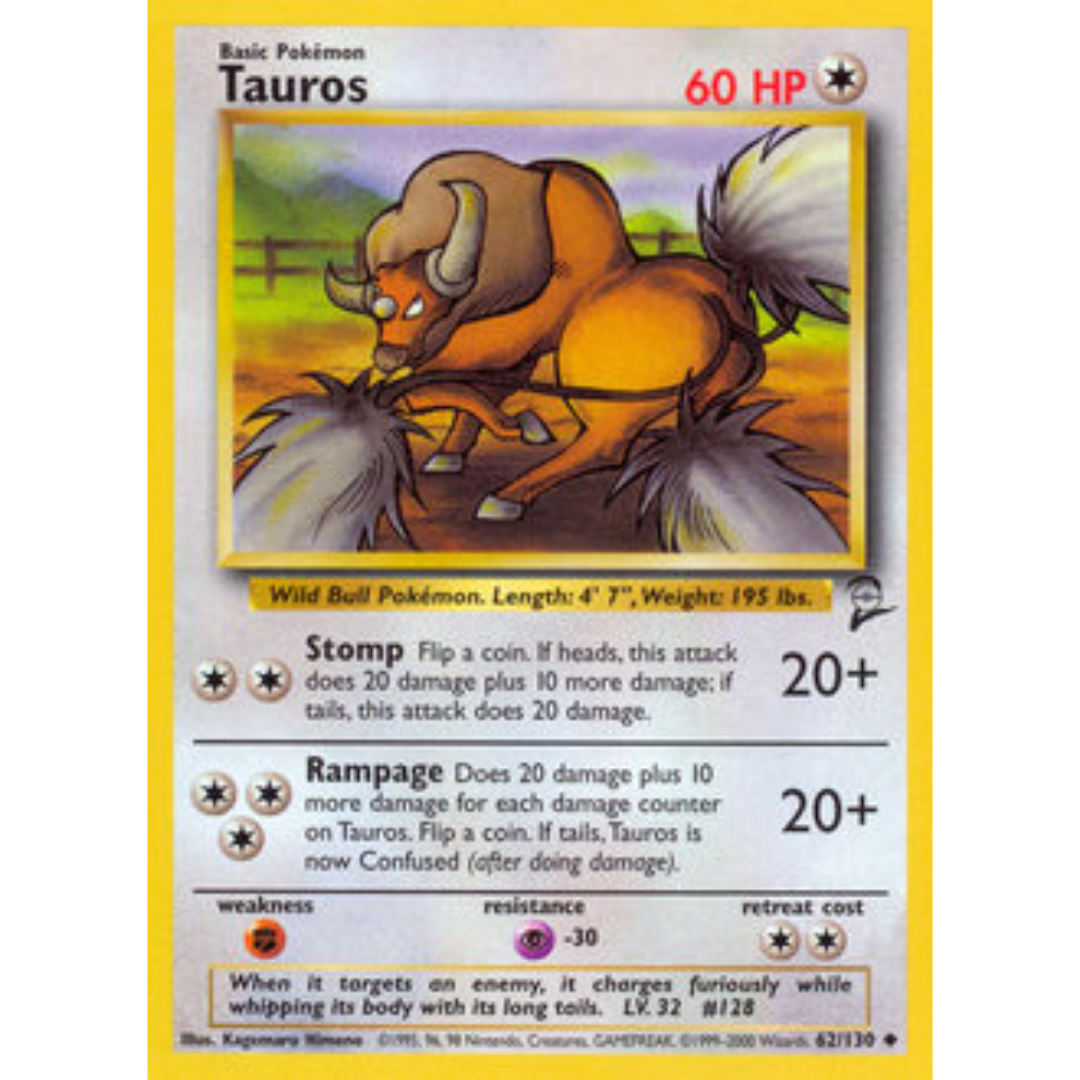 Tauros 062  Base Set 2 - Uncommon
