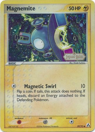 Magnemite 059  - Reverse Holofoil Legend Maker - Common