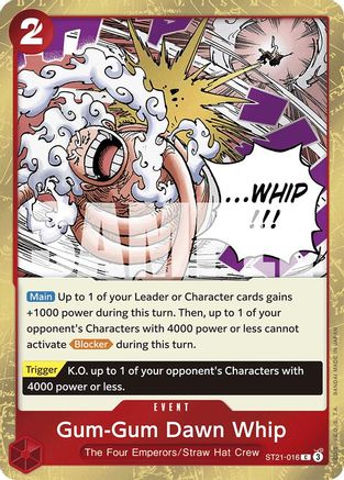 Gum-Gum Dawn Whip (ST21-016) - Starter Deck EX: Gear 5 Foil