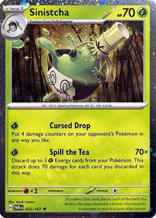 Sinistcha 022/167  - Holofoil Blister Exclusives - Rare