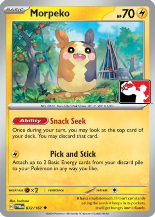 Morpeko 072  Prize Pack Series Cards - Uncommon