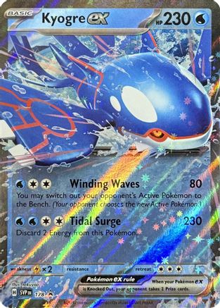 Kyogre ex 178  - Holofoil SV Scarlet & Violet Promo Cards - Promo