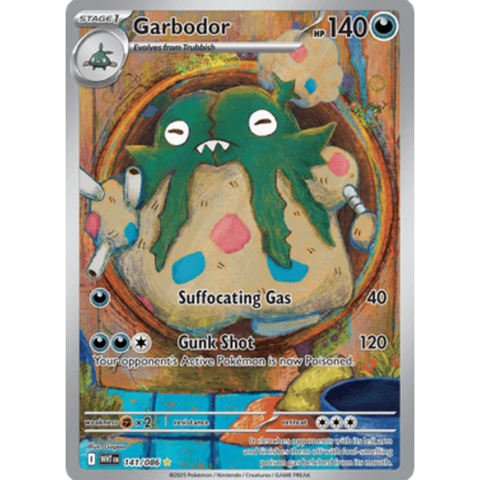 Garbodor 141/086  - Holofoil SV White Flare - Illustration Rare