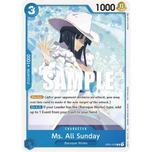 Ms. All Sunday (Promotion Pack 2023) (OP01-079) - One Piece Promotion Cards