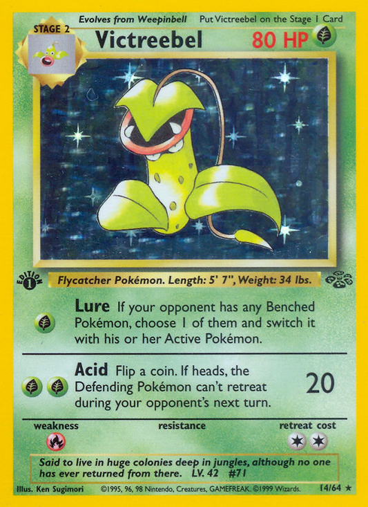 Victreebel (14) 014/64  - 1st Edition Holofoil Jungle - Holo Rare