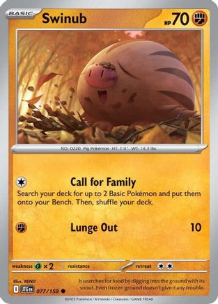 Swinub 077/159  SV09 Journey Together - Common