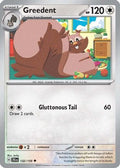 Greedent 132  - Reverse Holofoil SV09 Journey Together - Uncommon