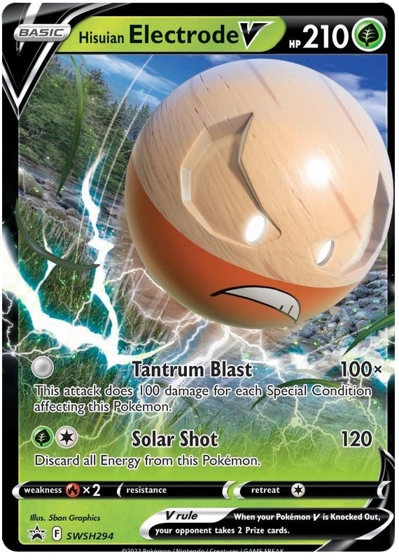 Hisuian Electrode V - SWSH294  - Holofoil Jumbo Cards - Promo