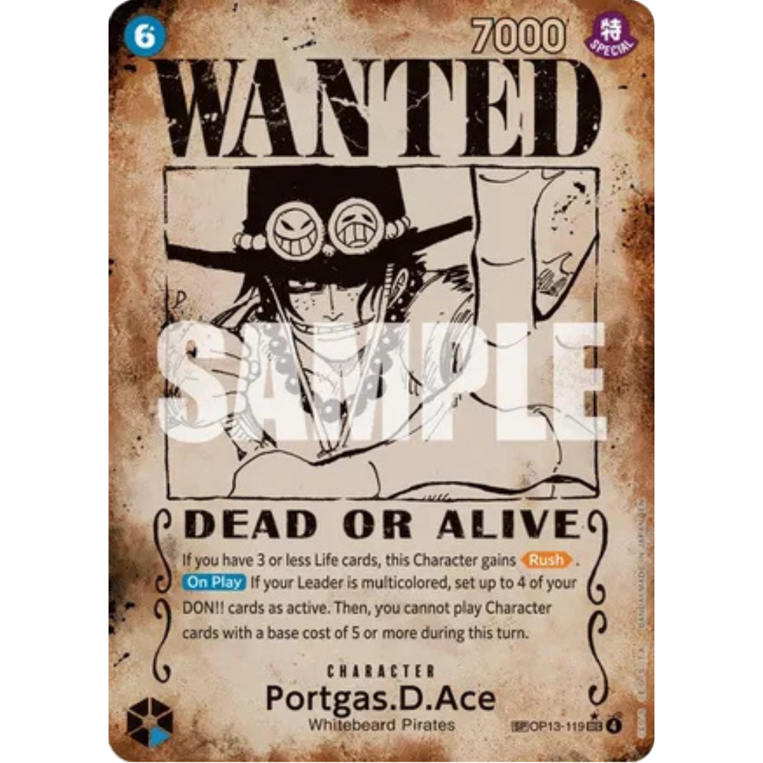 Portgas.D.Ace (119) (Wanted Poster) (OP13-119) - Carrying On His Will Foil