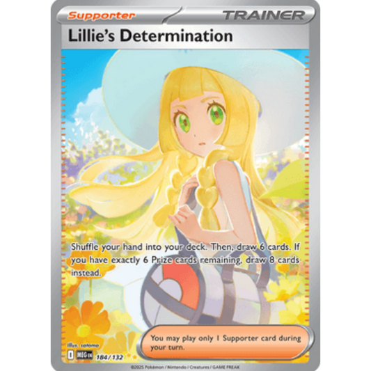 Lillie's Determination 184/132  - Holofoil ME01 Mega Evolution - Special Illustration Rare