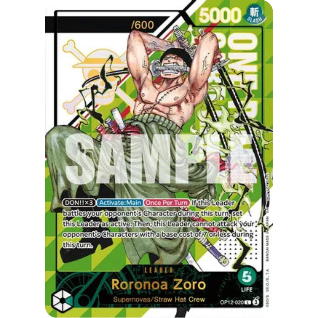 Roronoa Zoro - OP12-020 [Serial Number] (OP12-020) - One Piece Promotion Cards Foil