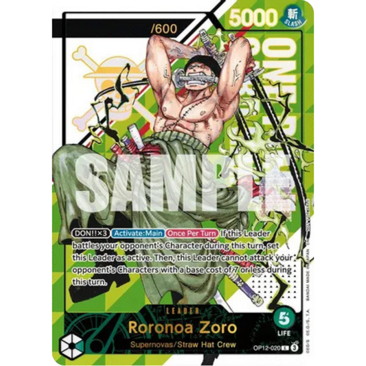 Roronoa Zoro - OP12-020 [Serial Number] (OP12-020) - One Piece Promotion Cards Foil