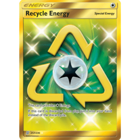 Recycle Energy (Secret) 257  - Holofoil SM  Unified Minds - Secret Rare