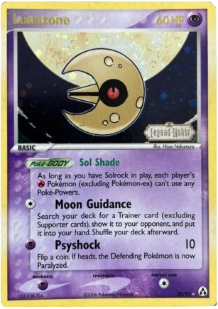Lunatone  - Reverse Holofoil Legend Maker - Rare