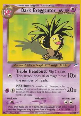 Dark Exeggcutor 033  - Unlimited Neo Destiny - Uncommon