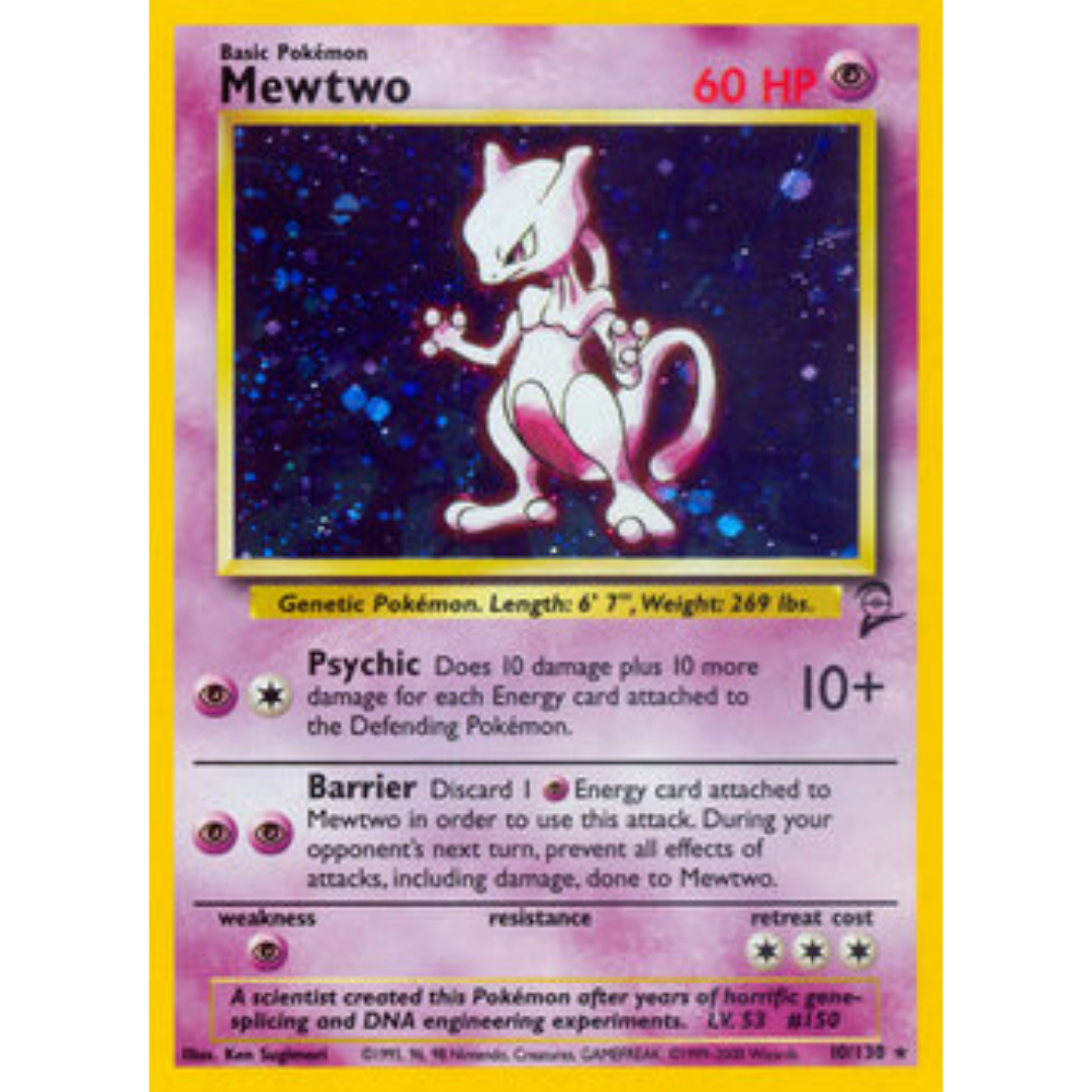 Mewtwo 010  - Holofoil Base Set 2 - Holo Rare