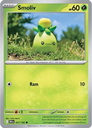 Smoliv 021  - Reverse Holofoil SV10 Destined Rivals - Common