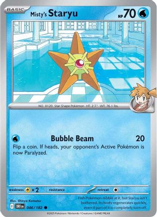 Misty's Staryu 046  - Reverse Holofoil SV10 Destined Rivals - Common