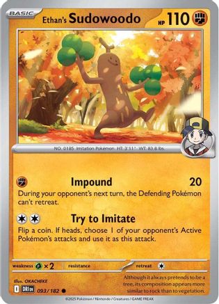 Ethan's Sudowoodo 093  SV10 Destined Rivals - Common