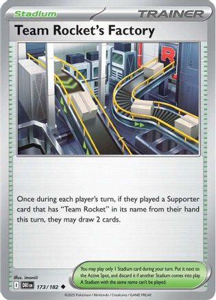 Team Rocket's Factory 173  - Reverse Holofoil SV10 Destined Rivals - Uncommon